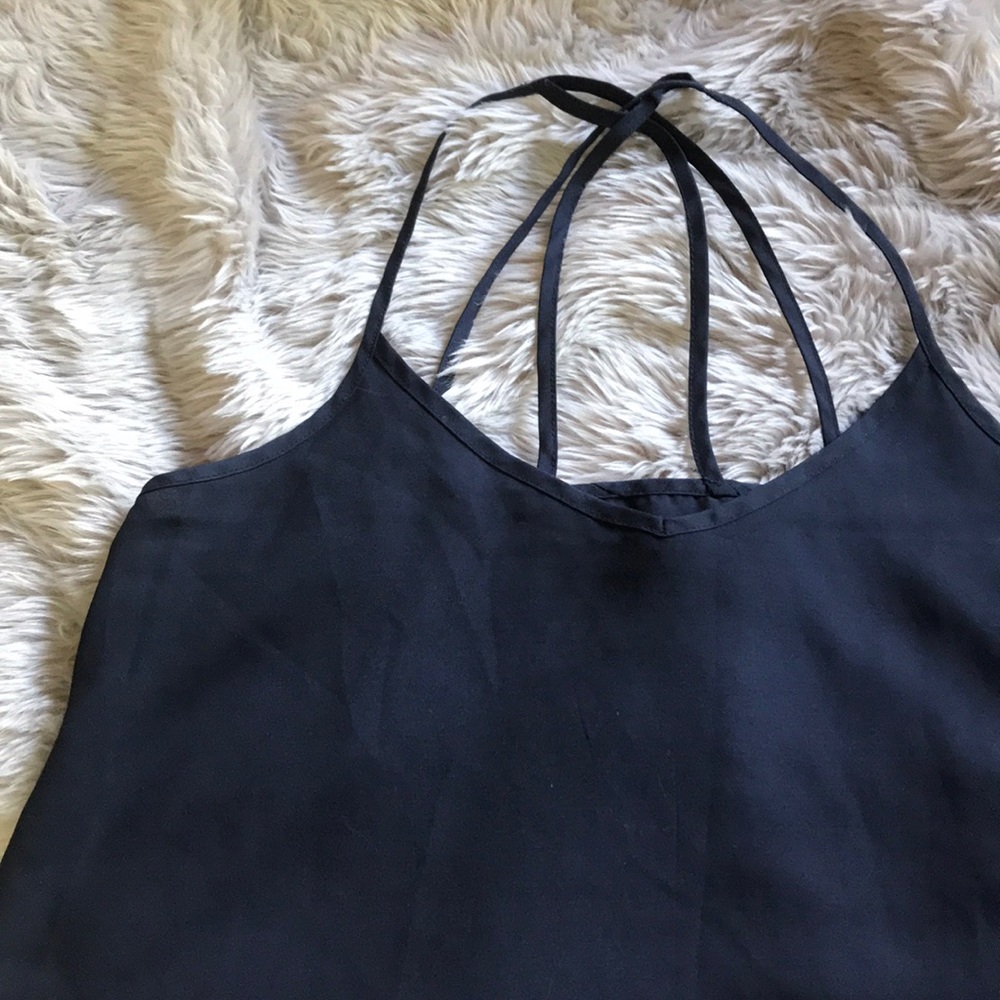 Navy Tank Cross back flowy
